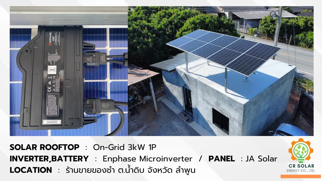 ผลงานติดตั้งโซล่าเซลล์ CR Solar #1